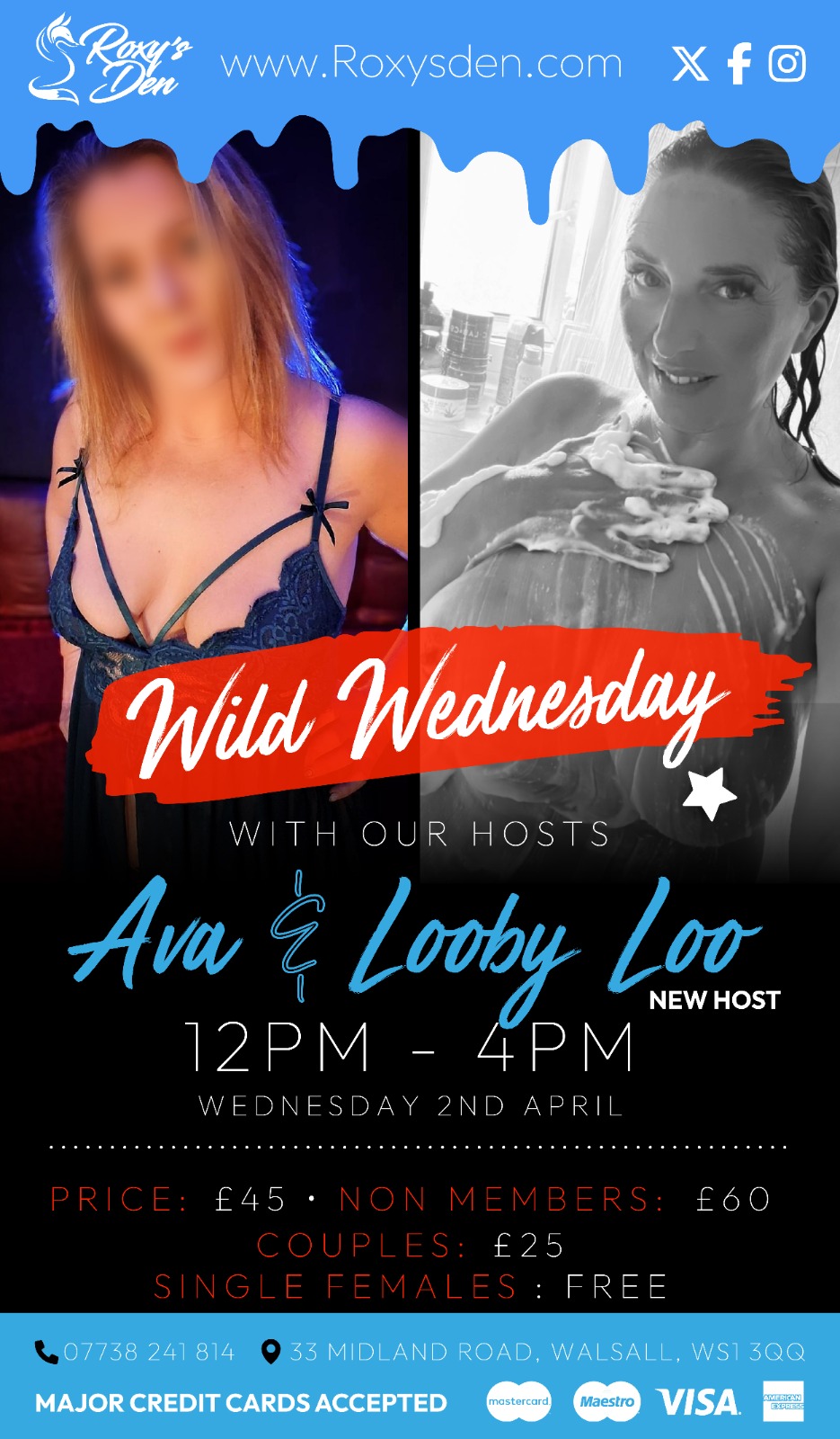 Wild Wednesday Lunchtime gangbang 2nd April with Ava and Looby Lou (NEW)